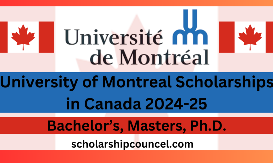 University of Montreal Scholarships in Canada 2024-25